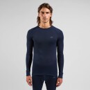 Odlo Herren Active Warm Base-Layer-Set, Langarmshirt und Hose, Marineblau