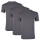 3er-Pack T-Shirt LORD, Unterhemd, Kurzarm, Rundhals, Baumwolle und Elastan, Slimfit dunkelgrau XL