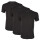 3er-Pack T-Shirt LORD, Unterhemd, Kurzarm, Rundhals, Baumwolle und Elastan, Slimfit schwarz M