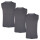 3er Pack T-Shirt LORD Tank Top Muskelshirt Unterhemd Ärmellos dunkelgrau L