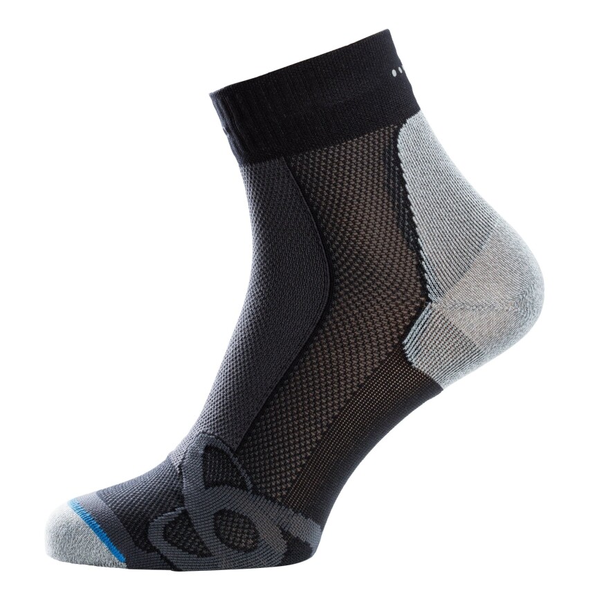 Odlo LIGHT QUARTER Socken, Laufsocken, Sneakersocken, schwarz-grau 45-47