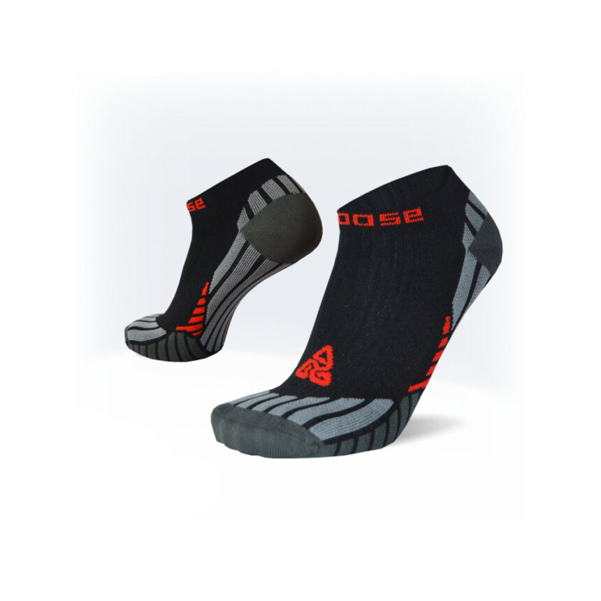 MOOSE INSIDER Sneaker Socken, Sportsocken, Funktionssocken, Silbersocken  L (42-43) schwarz